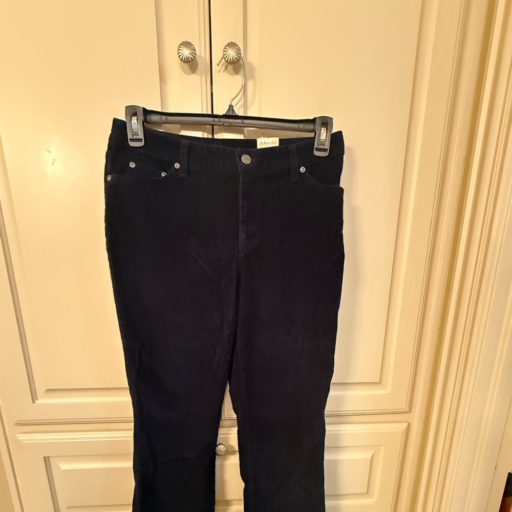 St. John's Bay Women's Navy Blue Secretly slender boot cut  corduroy pants